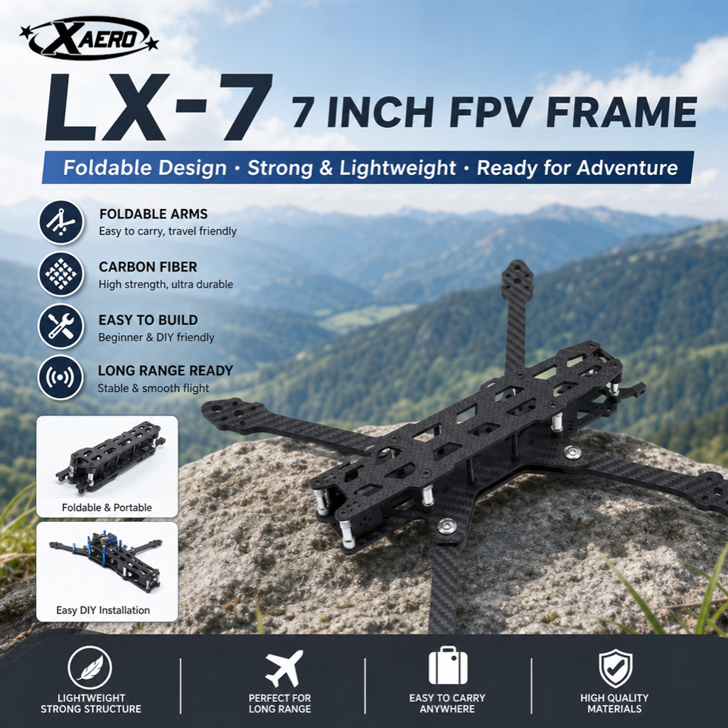 Drone Kit Octocopter - PAURC LX-7 Складная 7-дюймовая рама FPV
