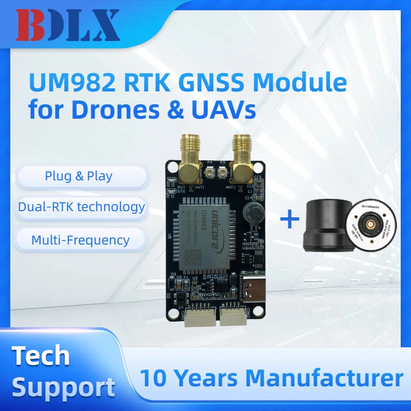 UM982 Двойная антенна RTK GNSS – обзор и цена Drone Kit Hexacopter
